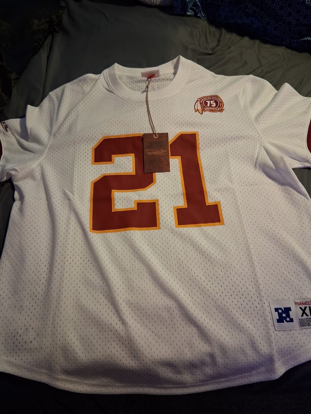 BRAND NEW AUTHENTIC RARE MITCHELL & NESS SEAN TAYLOR #21 MESH CREWNECK SIZE XL